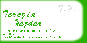 terezia hajdar business card